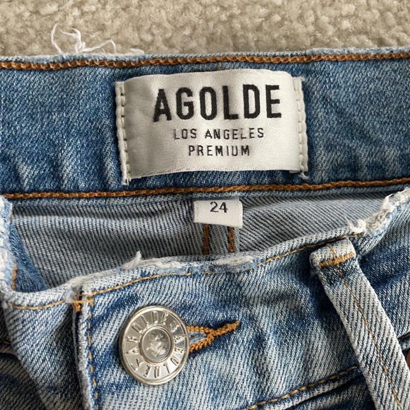 Agolde Nico High Rise crop jeans, size 24 - Picture 3 of 9